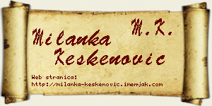 Milanka Keskenović vizit kartica